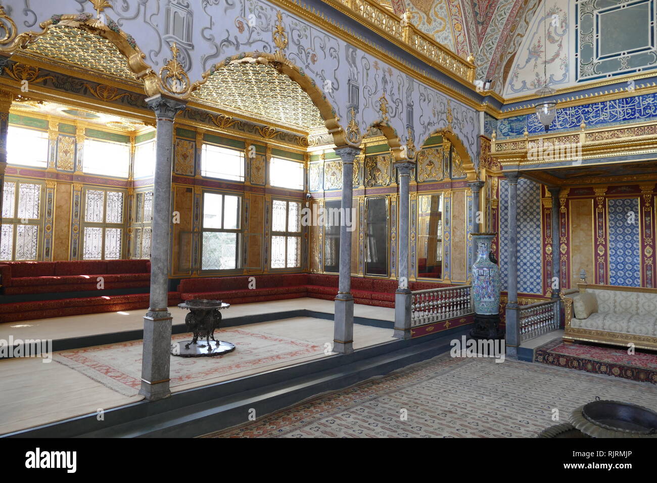 Interior of the Imperial Hall (Hunkar Sofas?) at Topkapi Palace in