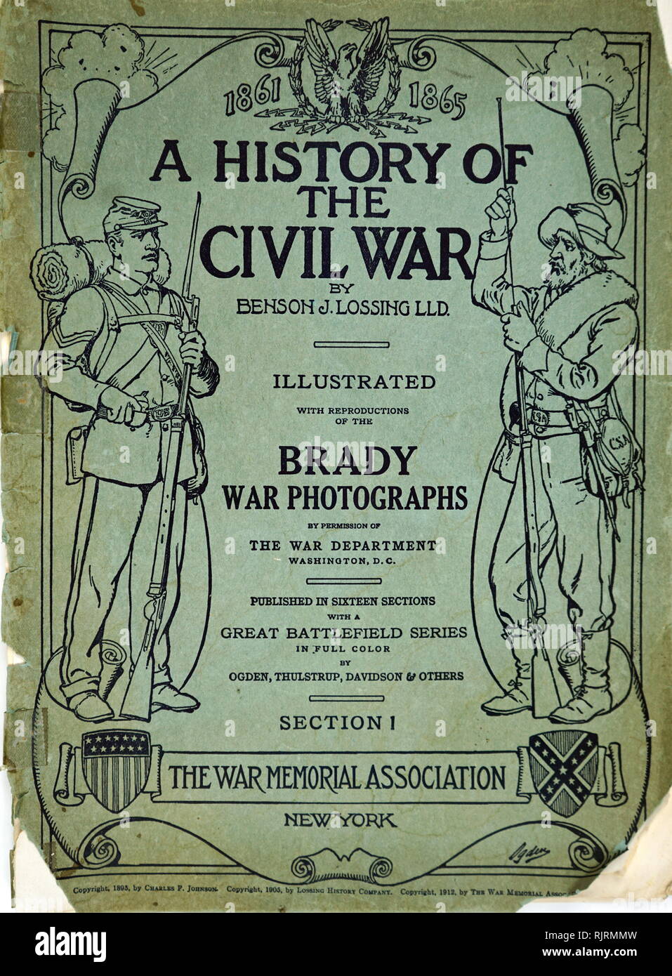American Civil War commemorative album of Photographs by Matthew Brady. Published 1865 Stock Photo