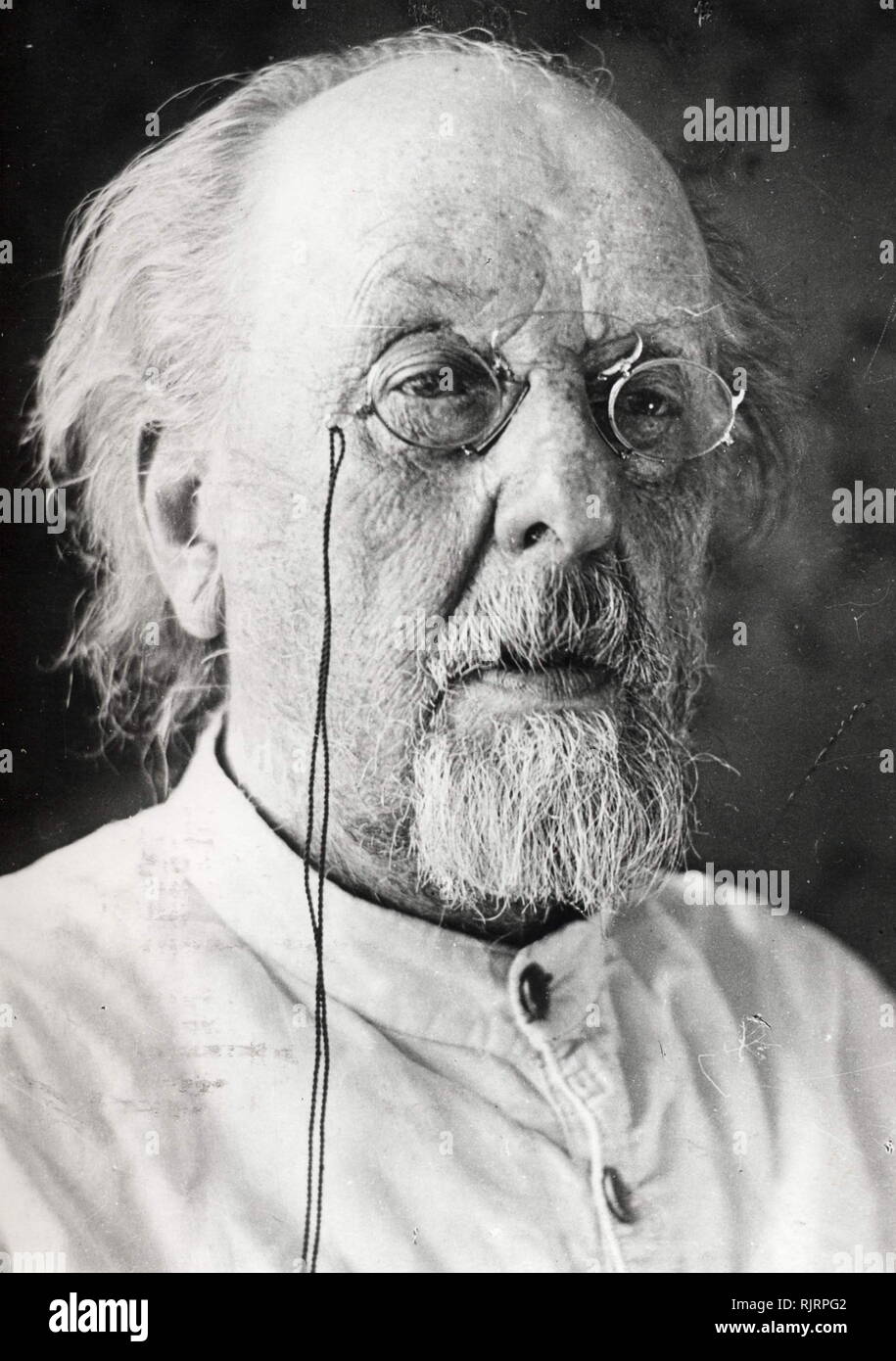 Konstantin Eduardovich Tsiolkovsky (1857 - 1935); Russian rocket scientist and pioneer of the astronautic theory. he is considered to be one of the founding fathers of modern rocketry and astronautics. Stock Photo