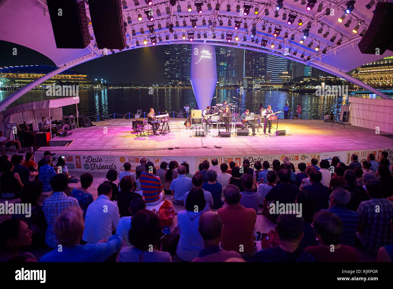 SINGAPORE - NOVEMBER 08, 2015: concert at night. Singapore, officially
