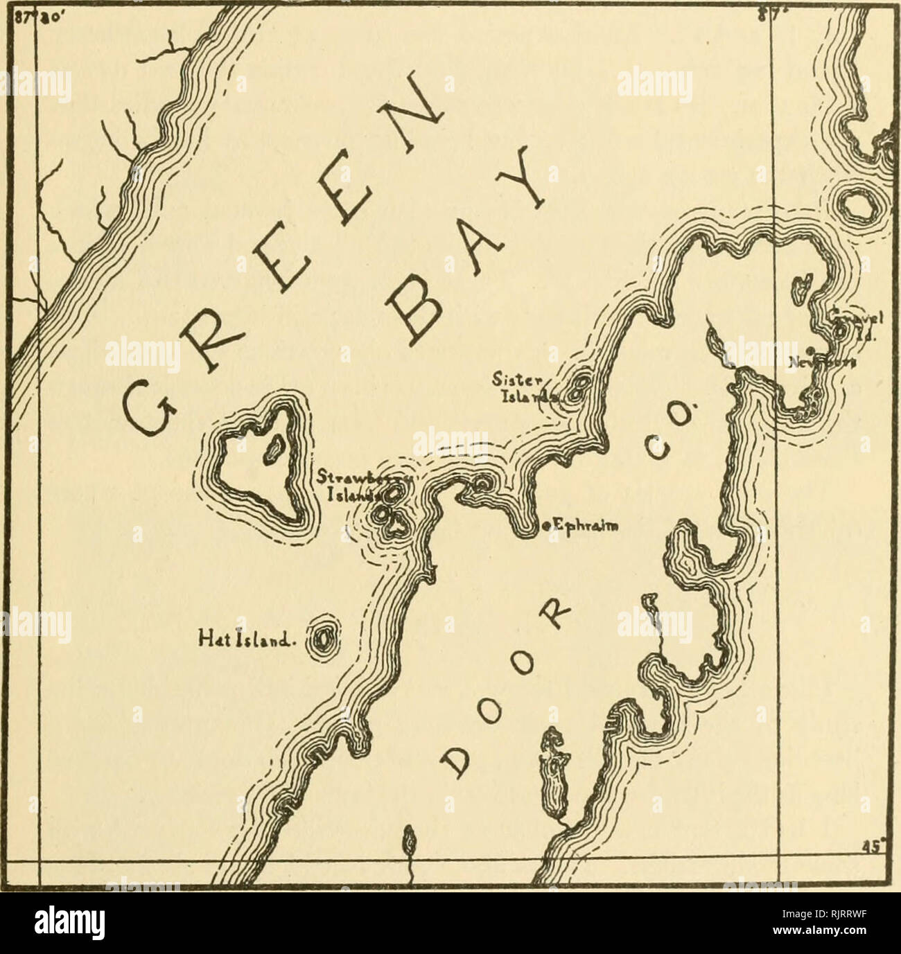 Map of sister bay hires stock photography and images Alamy