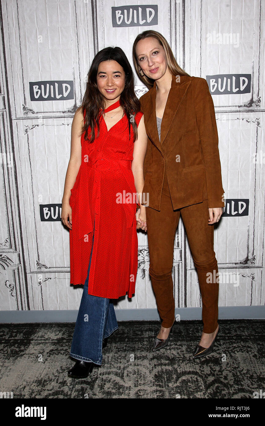 New York, USA. 07 Feb, 2019. Anna Konkle, Maya Erskine visits The Thursday, Feb 7, 2019 BUILD Series Inside Candids discussing 'Pen15' at BUILD Studio in New York, USA. Credit: Steve Mack/S.D. Mack Pictures/Alamy Live News Stock Photo