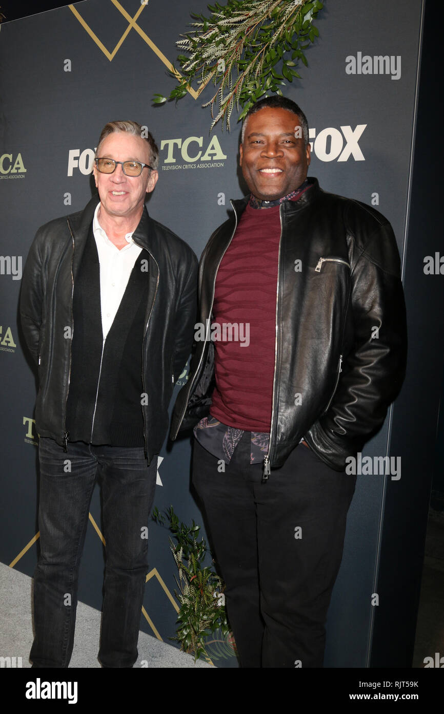 February 6, 2019 - Los Angeles, CA, USA - LOS ANGELES - FEB 1:  Tim Allen, Jonathan Adams at the FOX TCA All-Star Party at the Fig House on February 1, 2019 in Los Angeles, CA (Credit Image: © Kay Blake/ZUMA Wire) Stock Photo