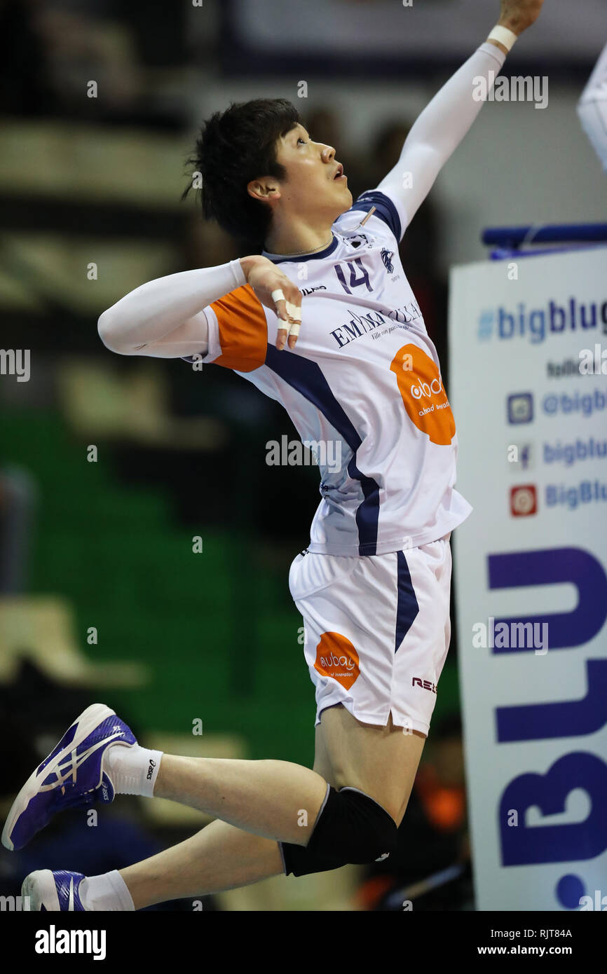 Yuki Ishikawa of Siena during the Italian Men's Volleyball League Serie