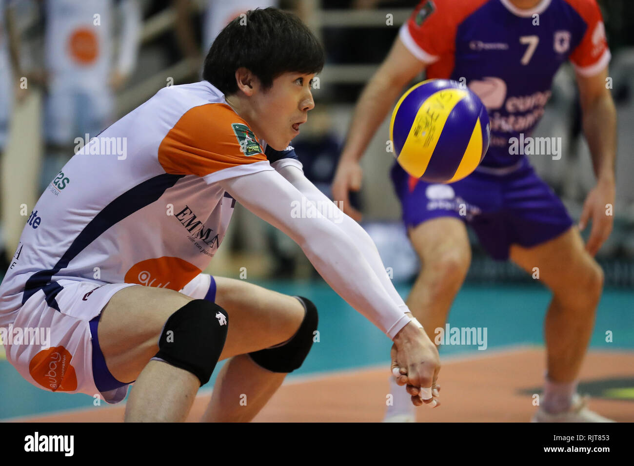 Yuki Ishikawa of Siena during the Italian Men's Volleyball League Serie