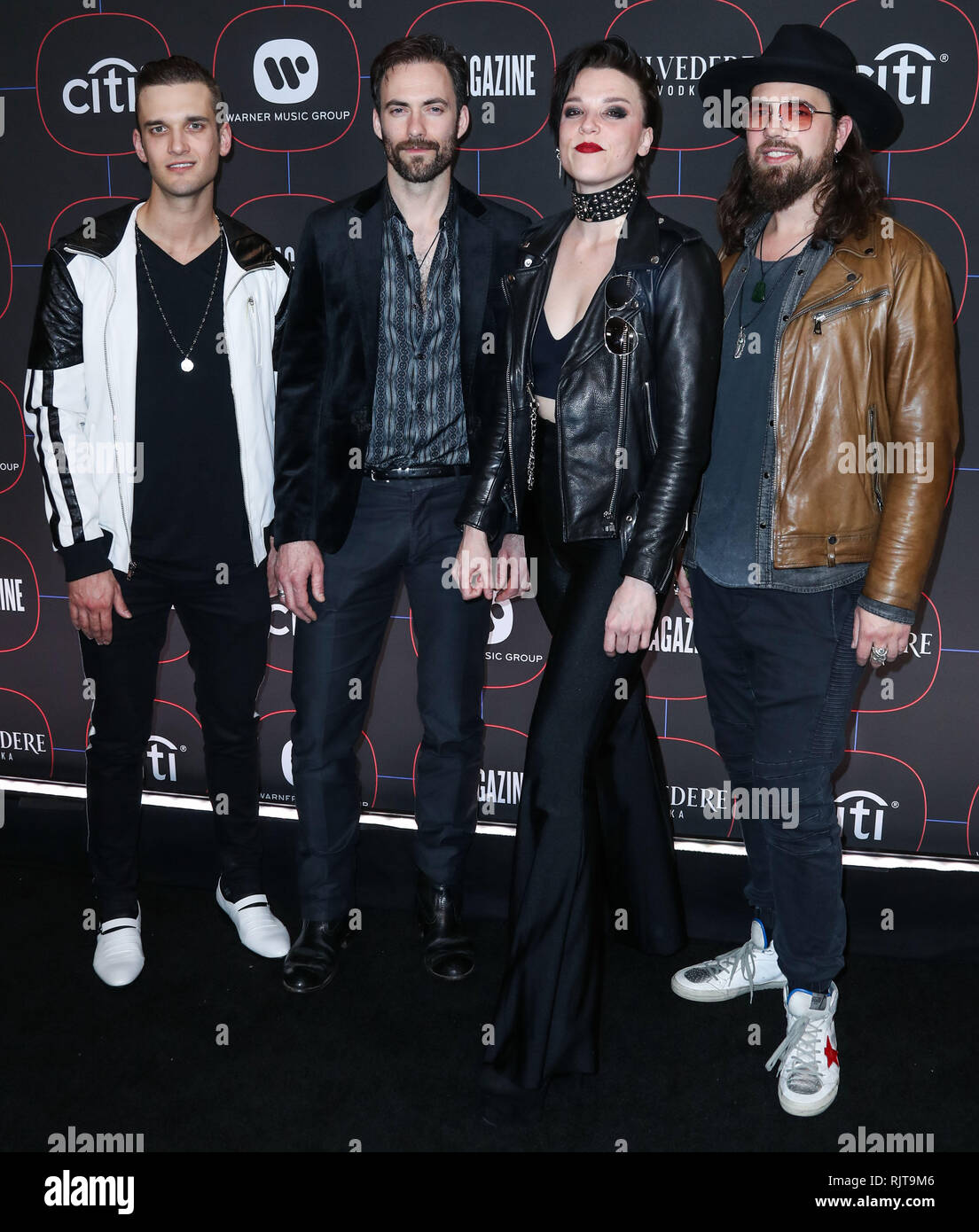LOS ANGELES, CA, USA - FEBRUARY 07: Lzzy Hale, Arejay Hale, Joe