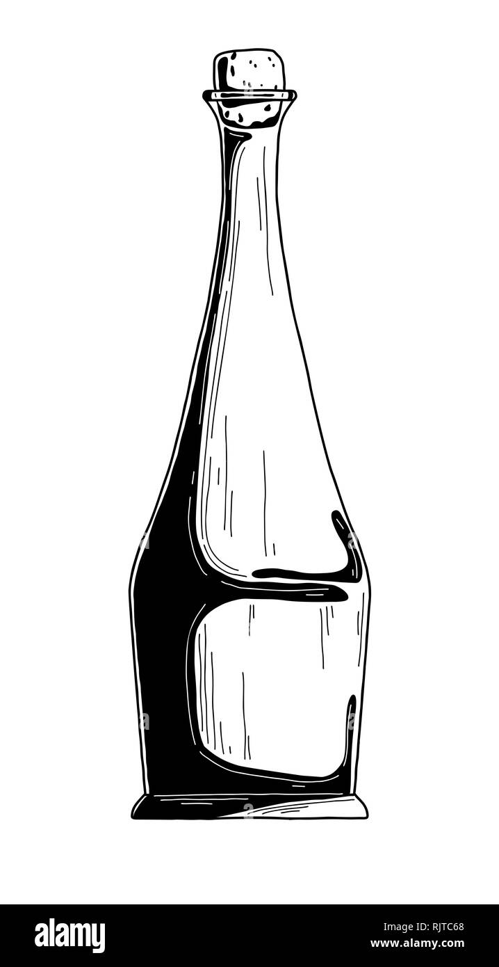 Bottle of cold beer sketch vector illustration Hand drawn bottle of cold  beer colorful sketch style vector illustration  CanStock