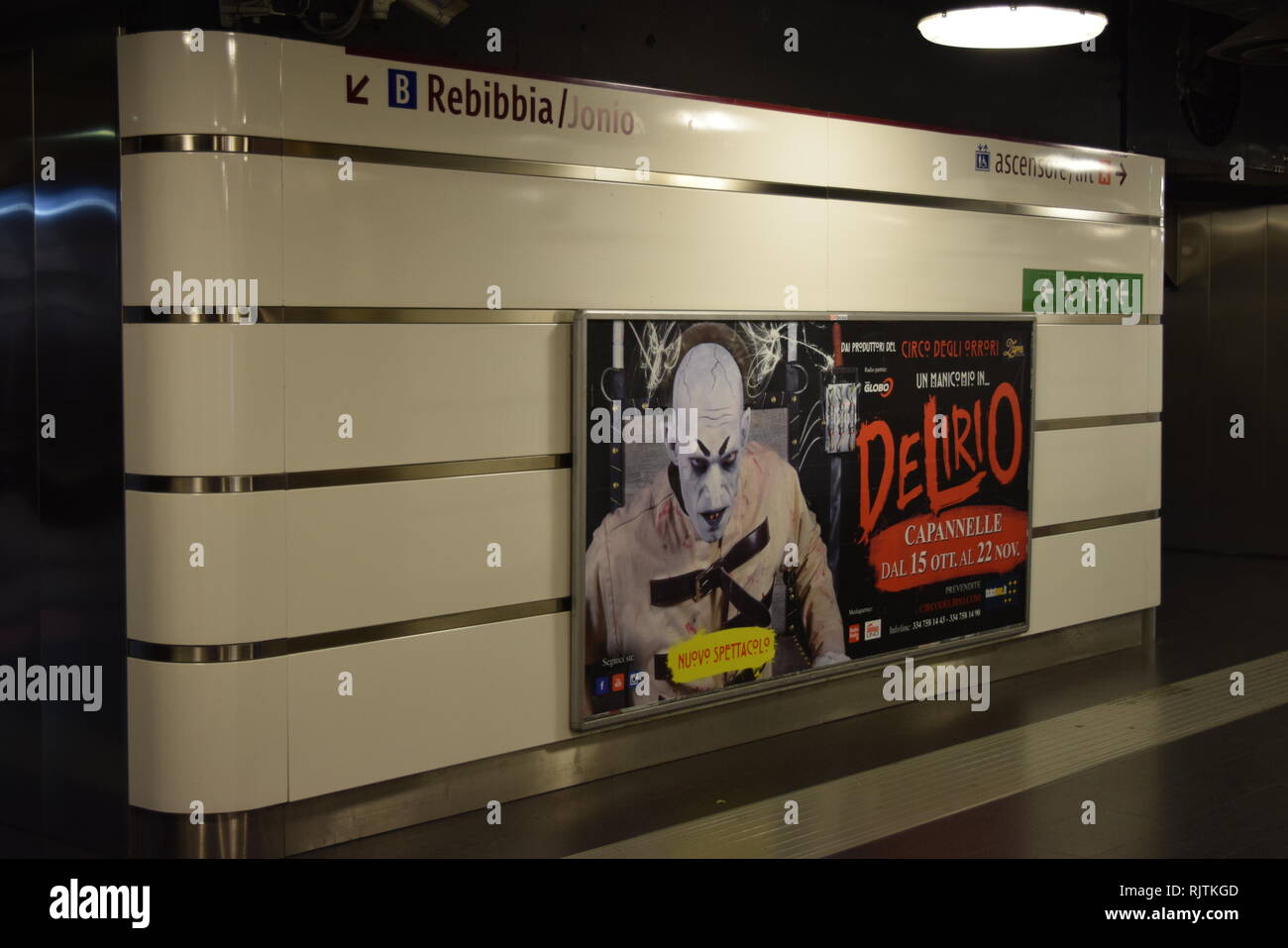 rome metro station Stock Photo