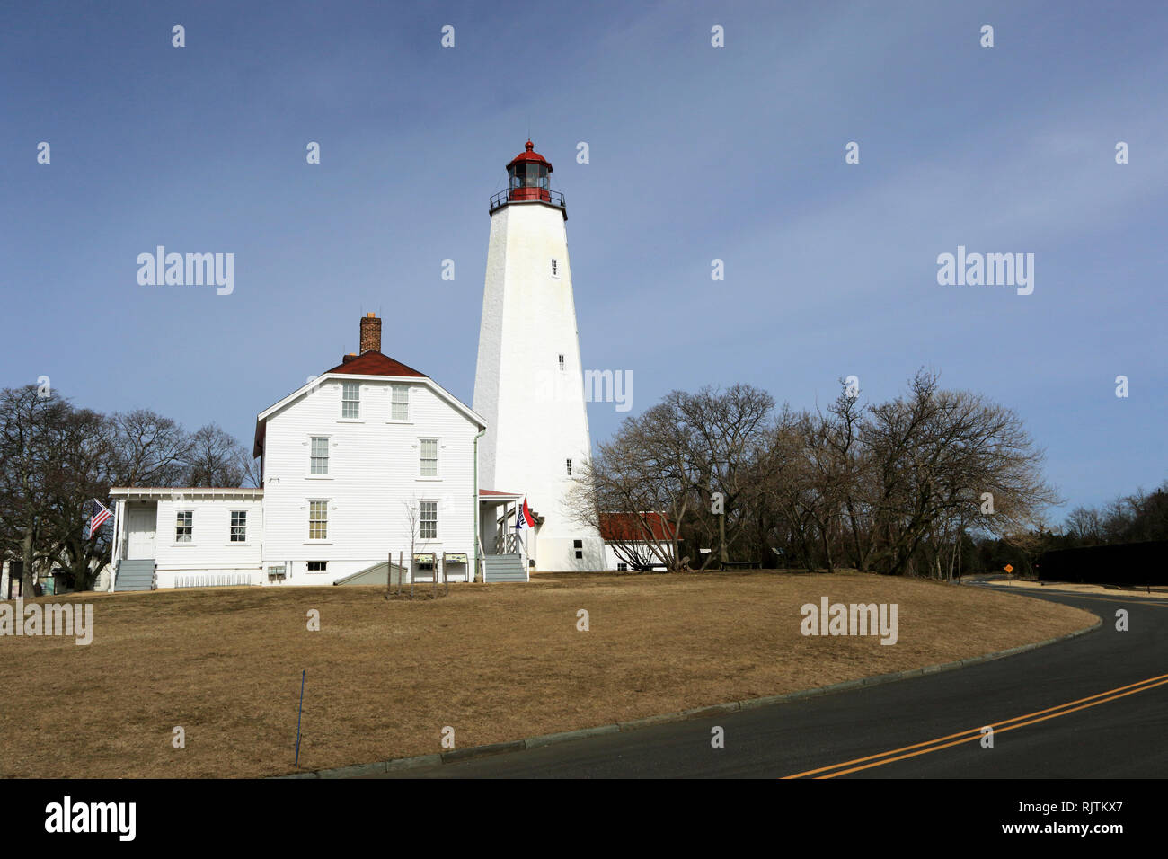 Sandy Hook Lighthouse, Gateway National Park, New Jersey, USA Stock