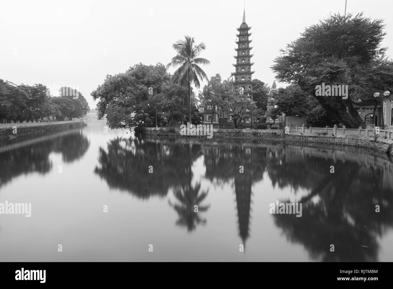 Asia, Asian, Southeast Asia, Vietnam, Northern, Hanoi, west Lake, Tran Quoc Pagoda Stock Photo