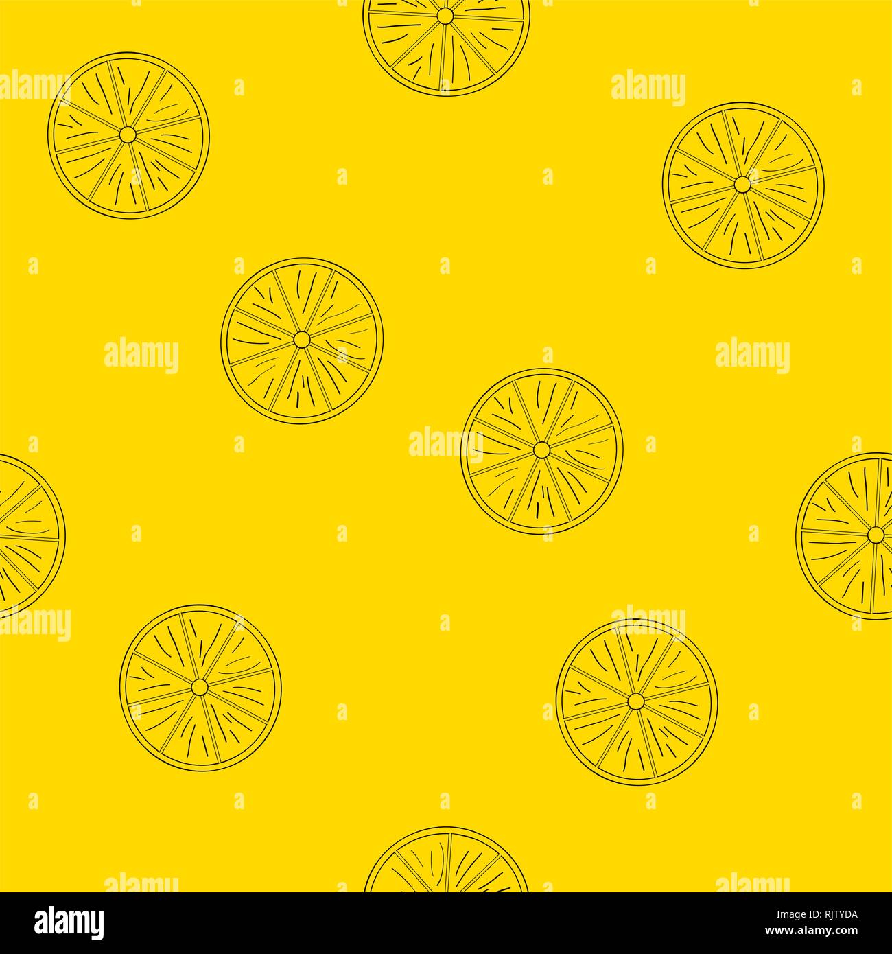 Seamless pattern of lemons. Vector file EPS 10 Stock Vector