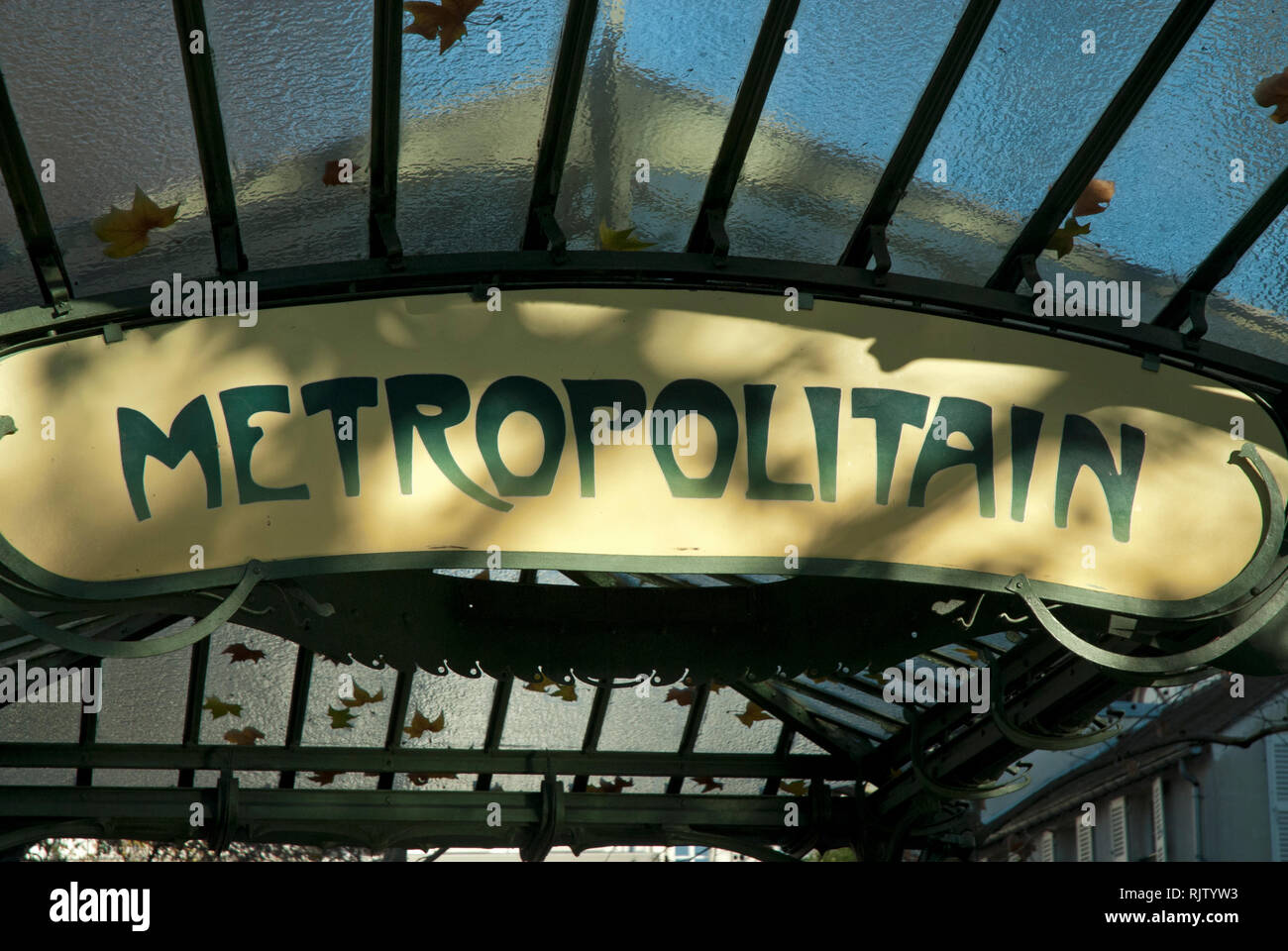Art Nouveau metro entrance designed by Hector Guimard, Place des ...