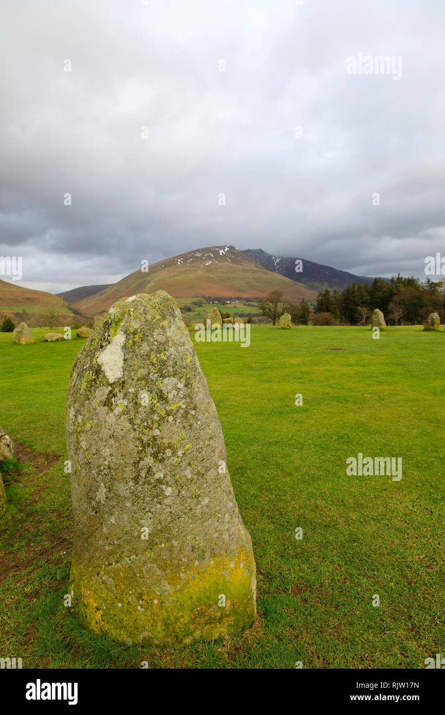 Castlerigg stone circle, Keswick, Lake District, Cumbria, England Stock Photo