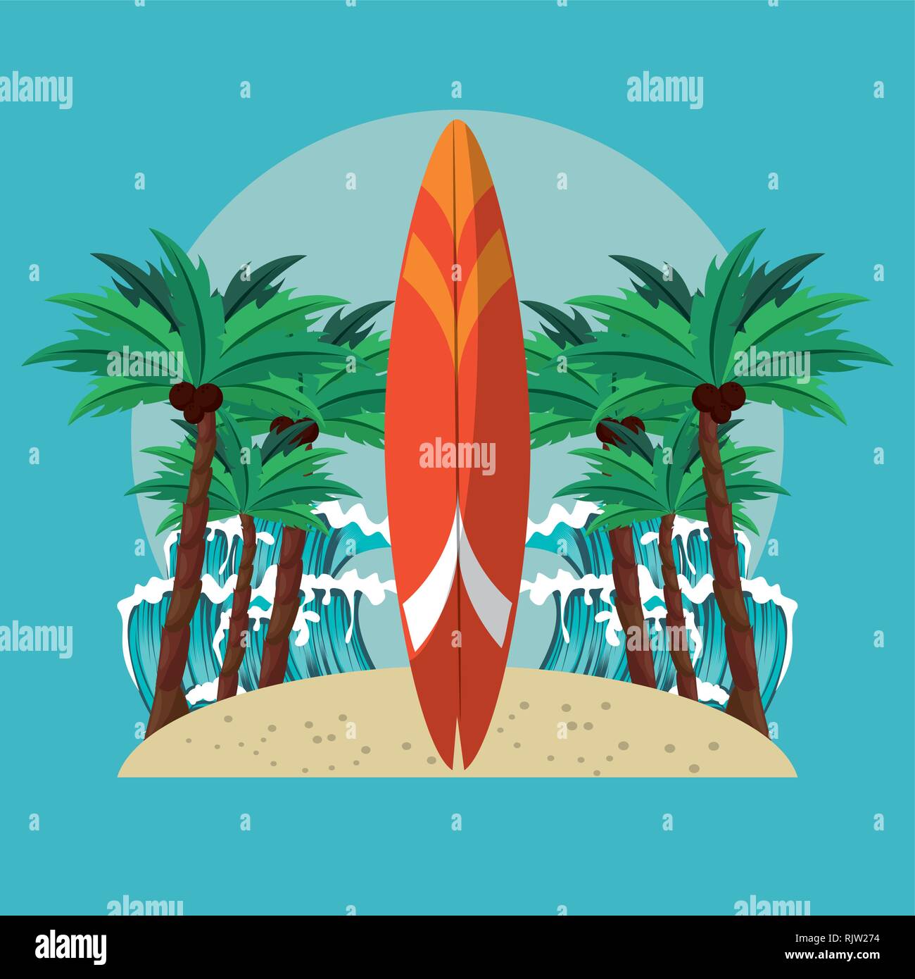 Surf and beach Stock Vector Image & Art - Alamy