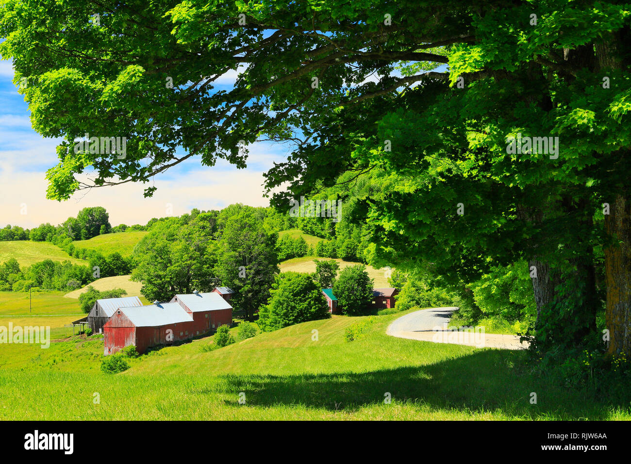 Jenne Farm In Spring, South Woodstock, Vermont, USA Stock Photo