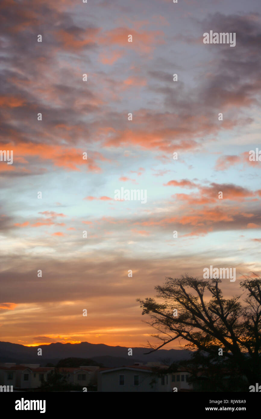 Sunset in Lourdes, El Salvador Stock Photo Alamy
