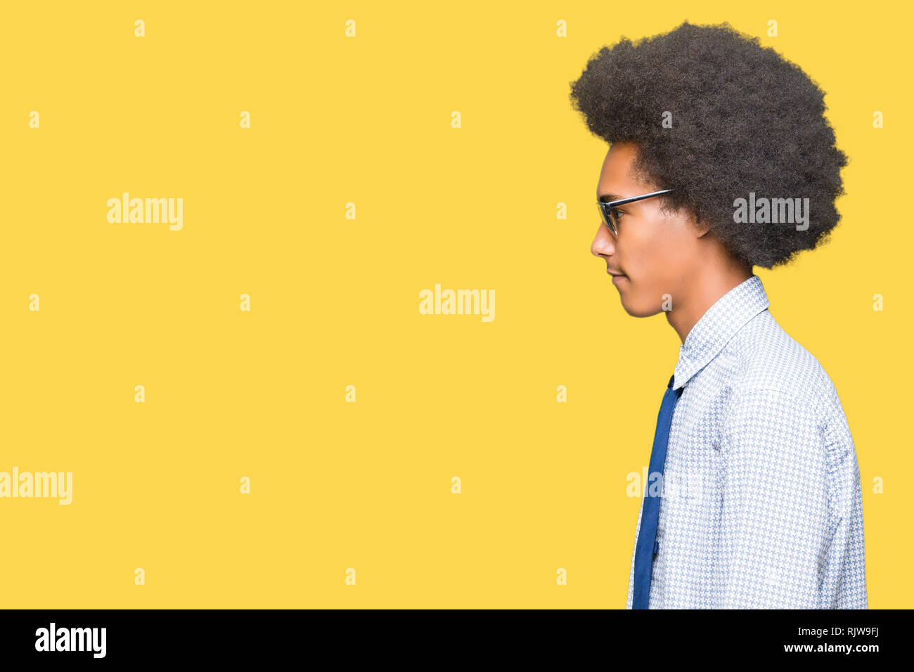 Young African American Business Man With Afro Hair Wearing