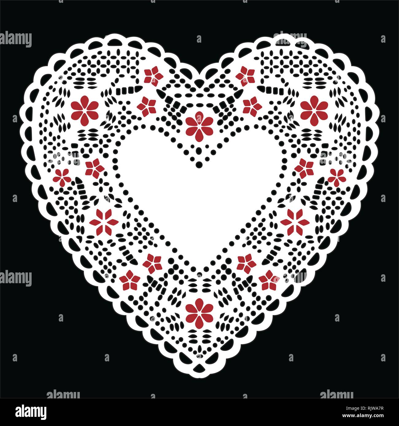 vector illustration of heart for romantic design Stock Vector Image ...
