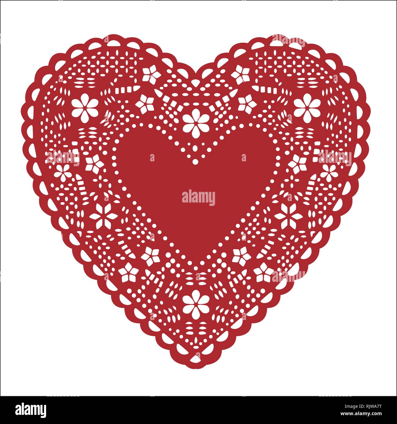 vector illustration of heart for romantic design Stock Vector Image ...