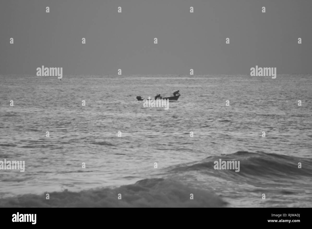 Fishing in Playa San Blas, La Libertad, El Salvador Stock Photo Alamy