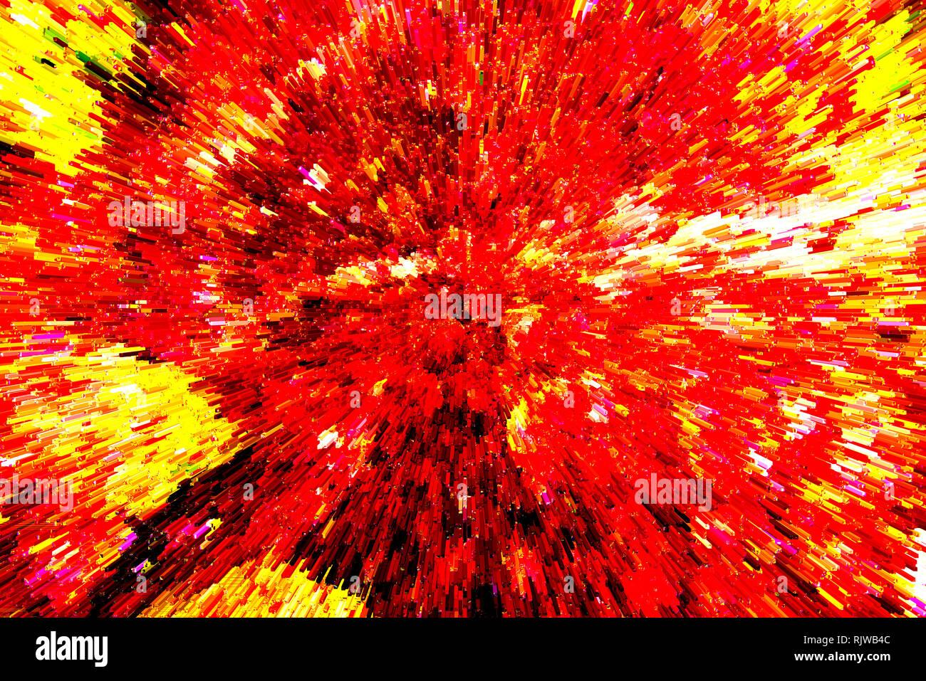 exploding fireball in red and yellow Stock Photo - Alamy