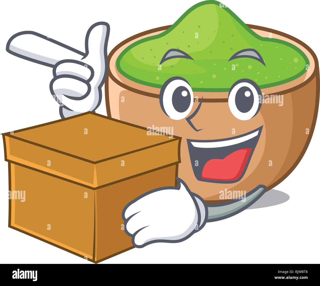 With box matcha powder in the cartoon shape Stock Vector Image & Art ...