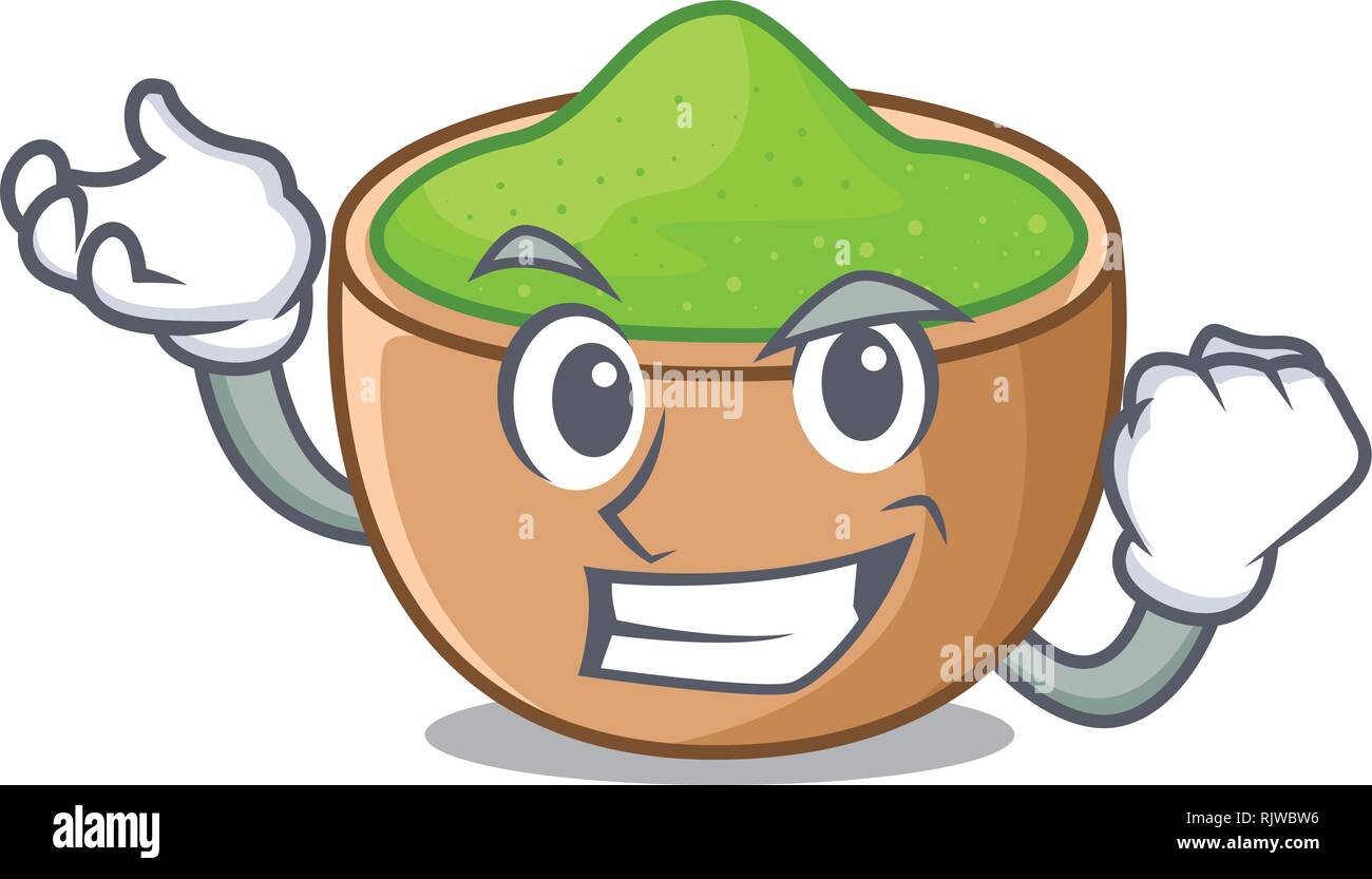 Successful matcha powder in the cartoon shape Stock Vector Image & Art ...