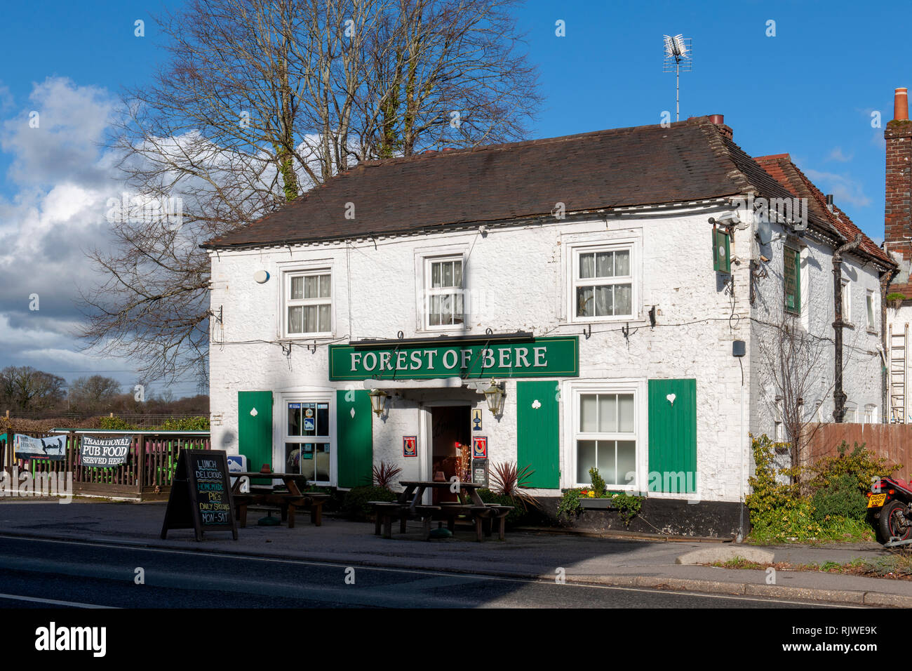 Forest of Bere public house, Hambledon Road, Denmead, Waterlooville, Hampshire, England, UK Stock Photo
