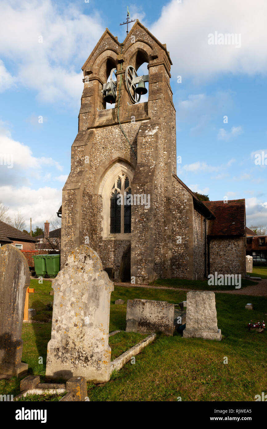 St James Church, Parish Church of Clanfield, Waterlooville, Hampshire, England, UK Stock Photo