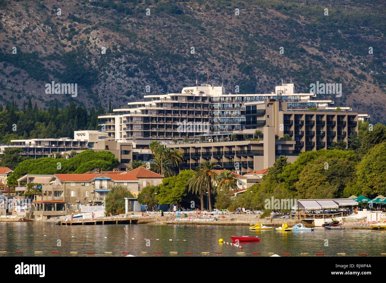 Institute of Physical Medicine Dr Simo Milosevic, Igalo, near Herceg Novi, Bay of Kotor, Adriatic Coast, Montenegro Stock Photo