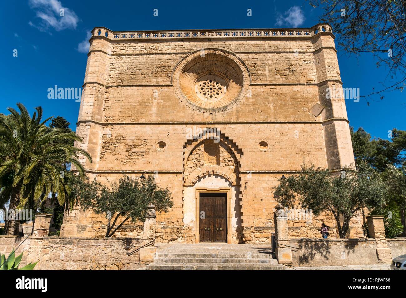 Parish Church of San Pere, Petra, Majorca, Balearic Islands, Spain Stock Photo
