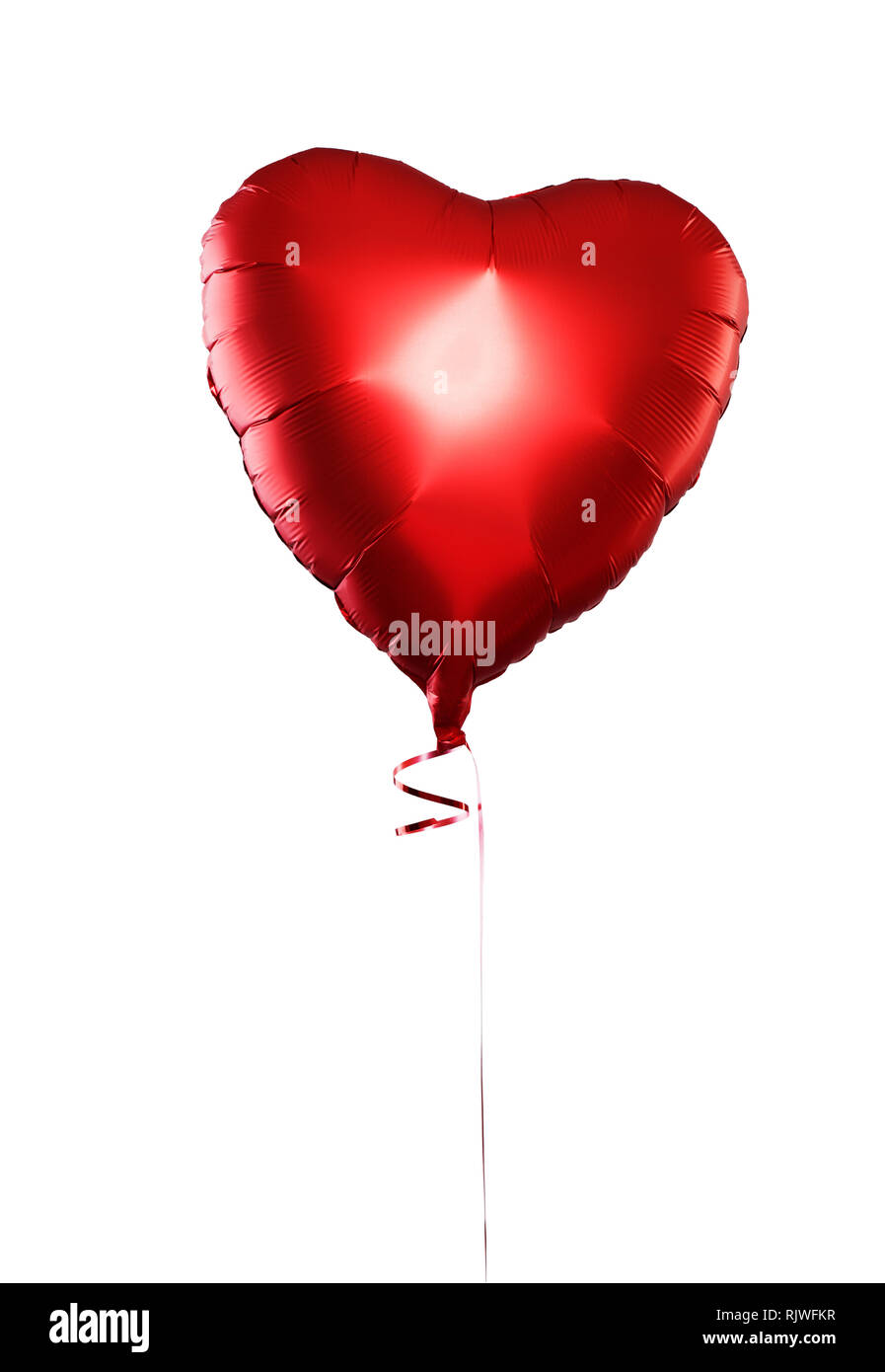 Red heart balloon isolated on white background Stock Photo - Alamy
