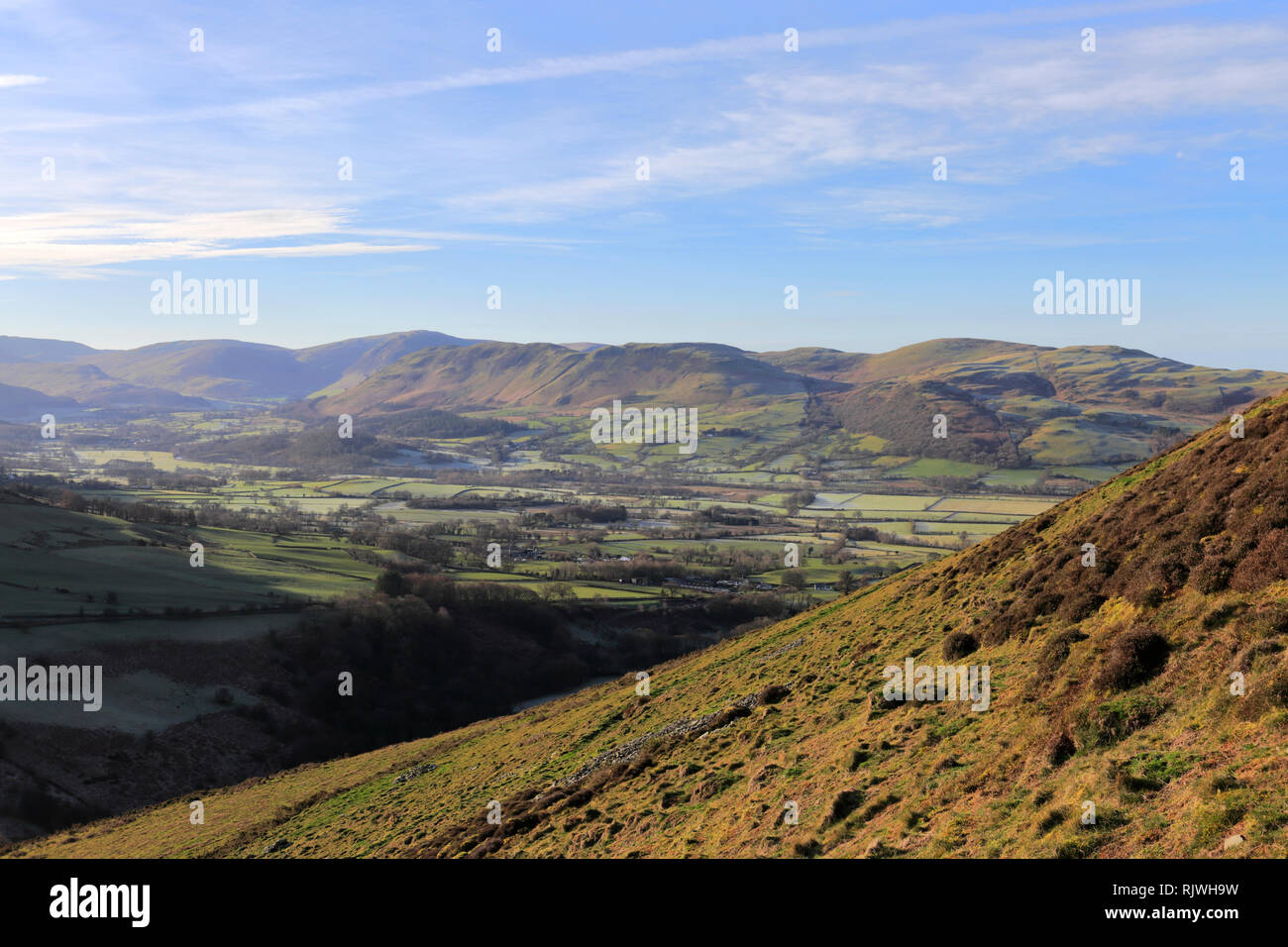 Winter view over the Lorton valley, Allerdale, Lake District National