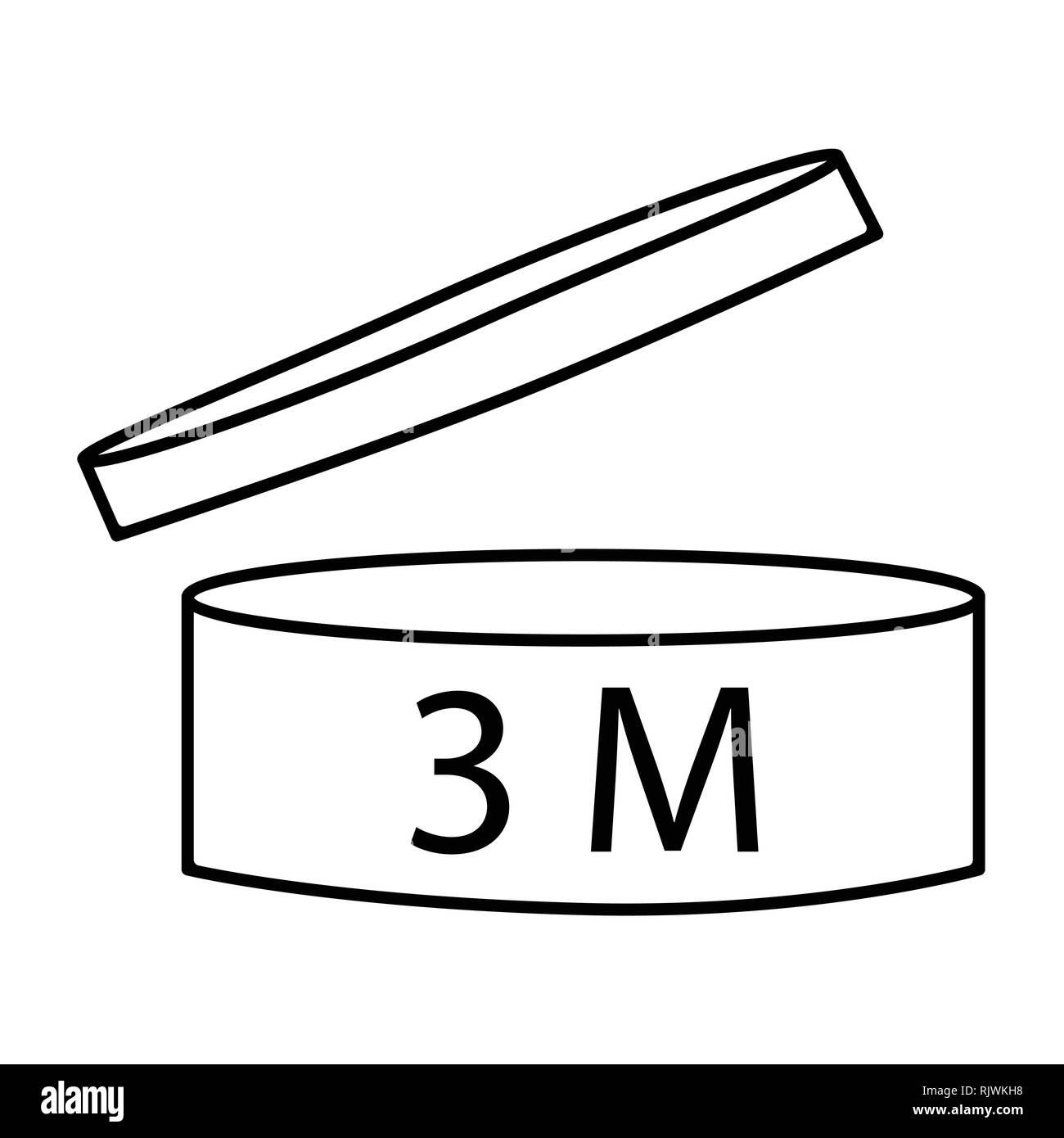 Vector illustration cosmetics symbol design. Period of validity after