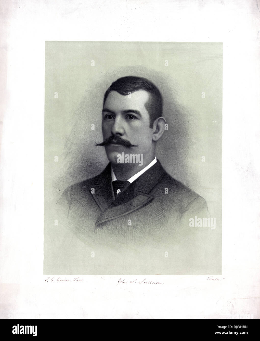 John L. Sullivan, portrait  ca. 1880-1910 Stock Photo