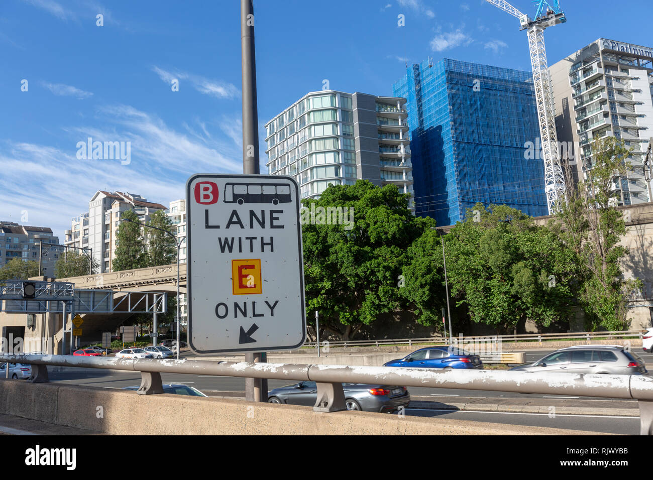 Bus lane only road sign hires stock photography and images Alamy