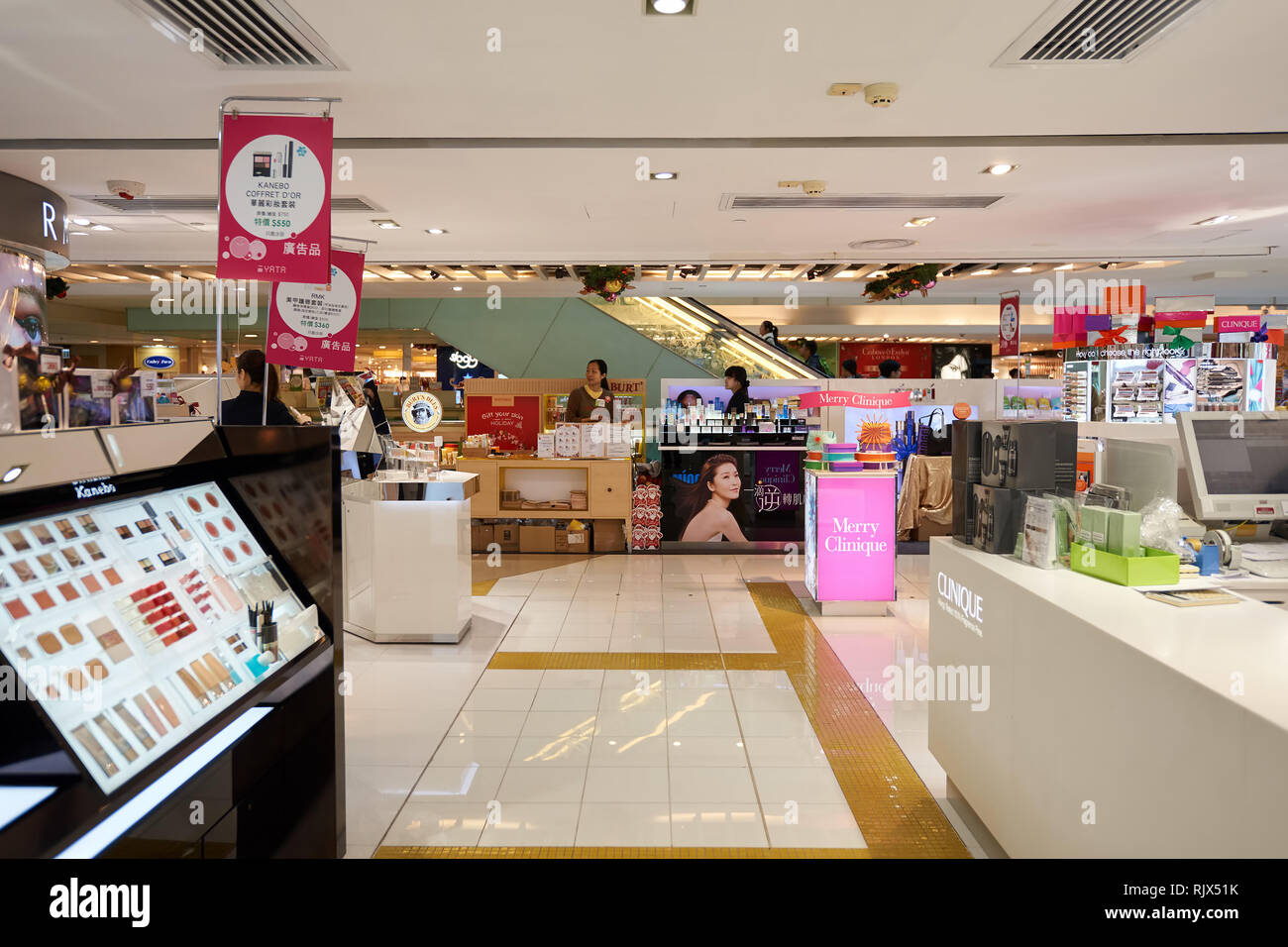 HONG KONG DECEMBER 26, 2015 inside New Town Plaza. New Town Plaza is a shopping mall in the HONG KONG DECEMBER 26, 2015 inside New Town Plaza. New Town Plaza is a shopping mall in the