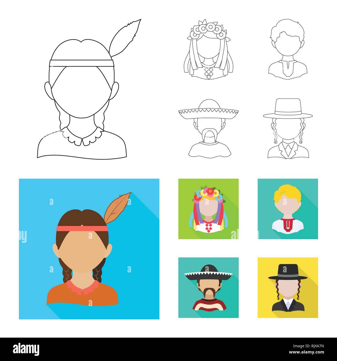 Isolated object of imitator and resident sign. Collection of imitator ...