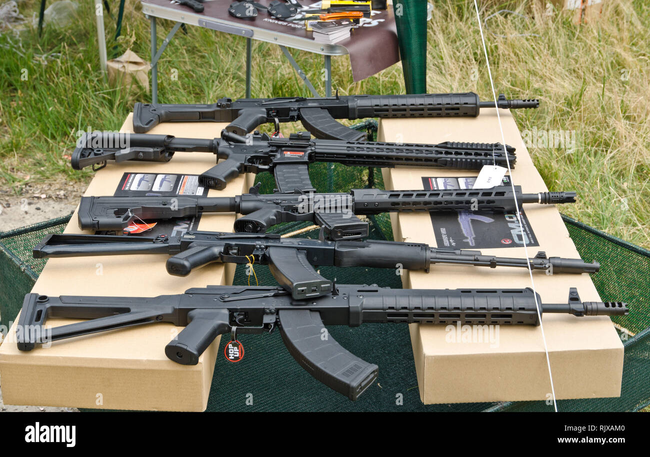 Modern firearms Stock Photo