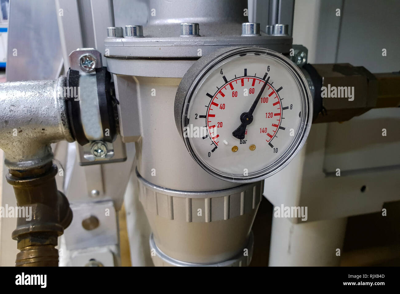 The pressure sensor in the system Stock Photo Alamy