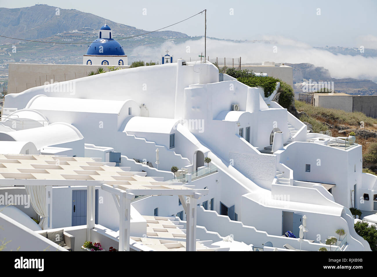 Typical white houses in Santorini island, Greece Stock Photo Alamy