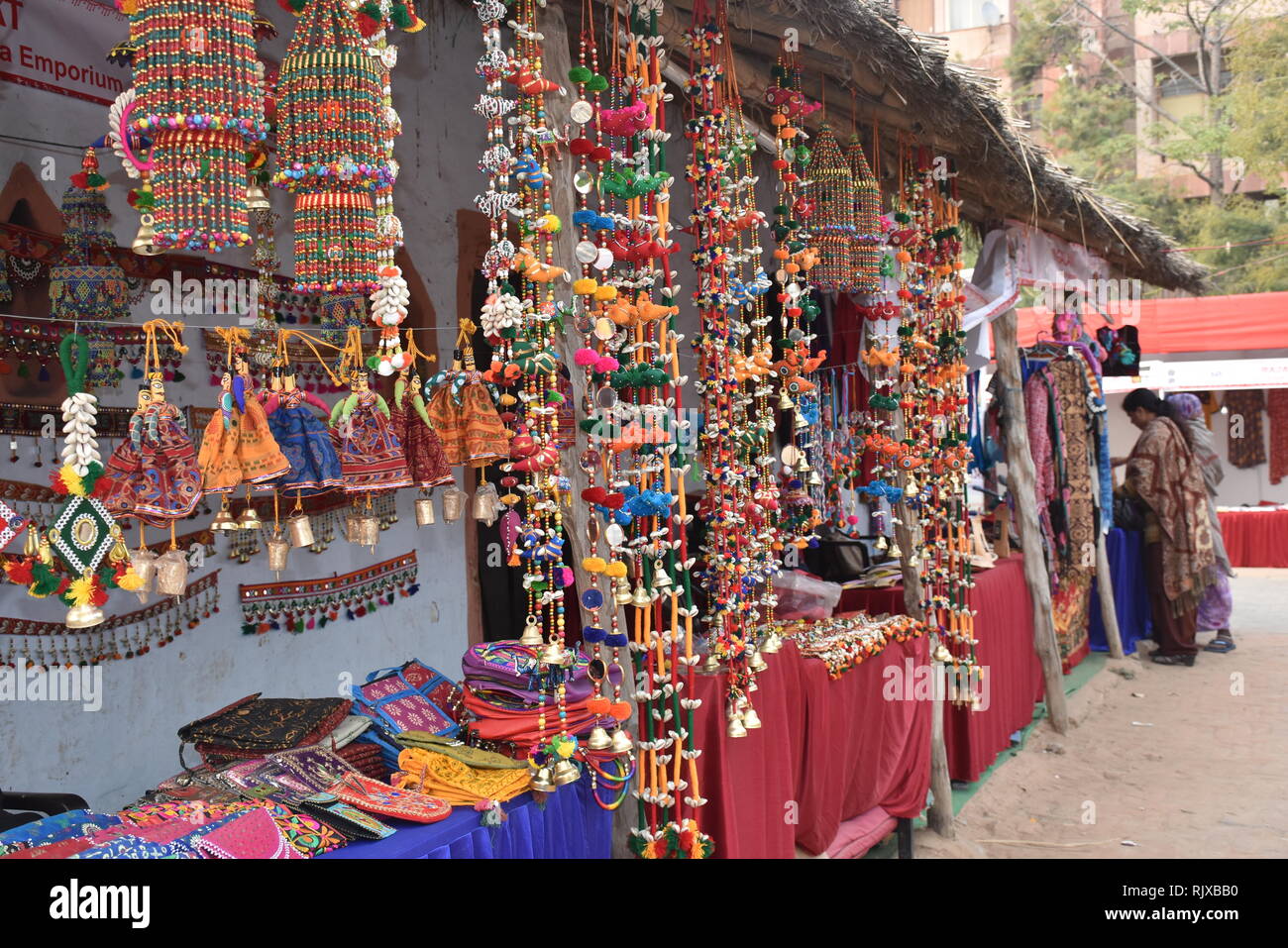 Door Hangings & puppets Stock Photo