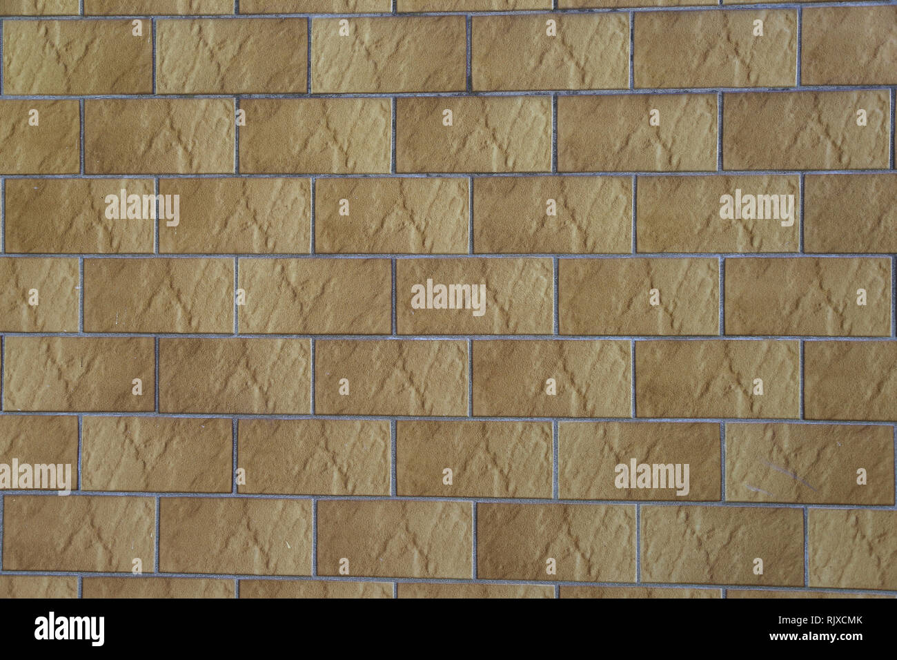 The wall is lined with ceramic tiles Stock Photo