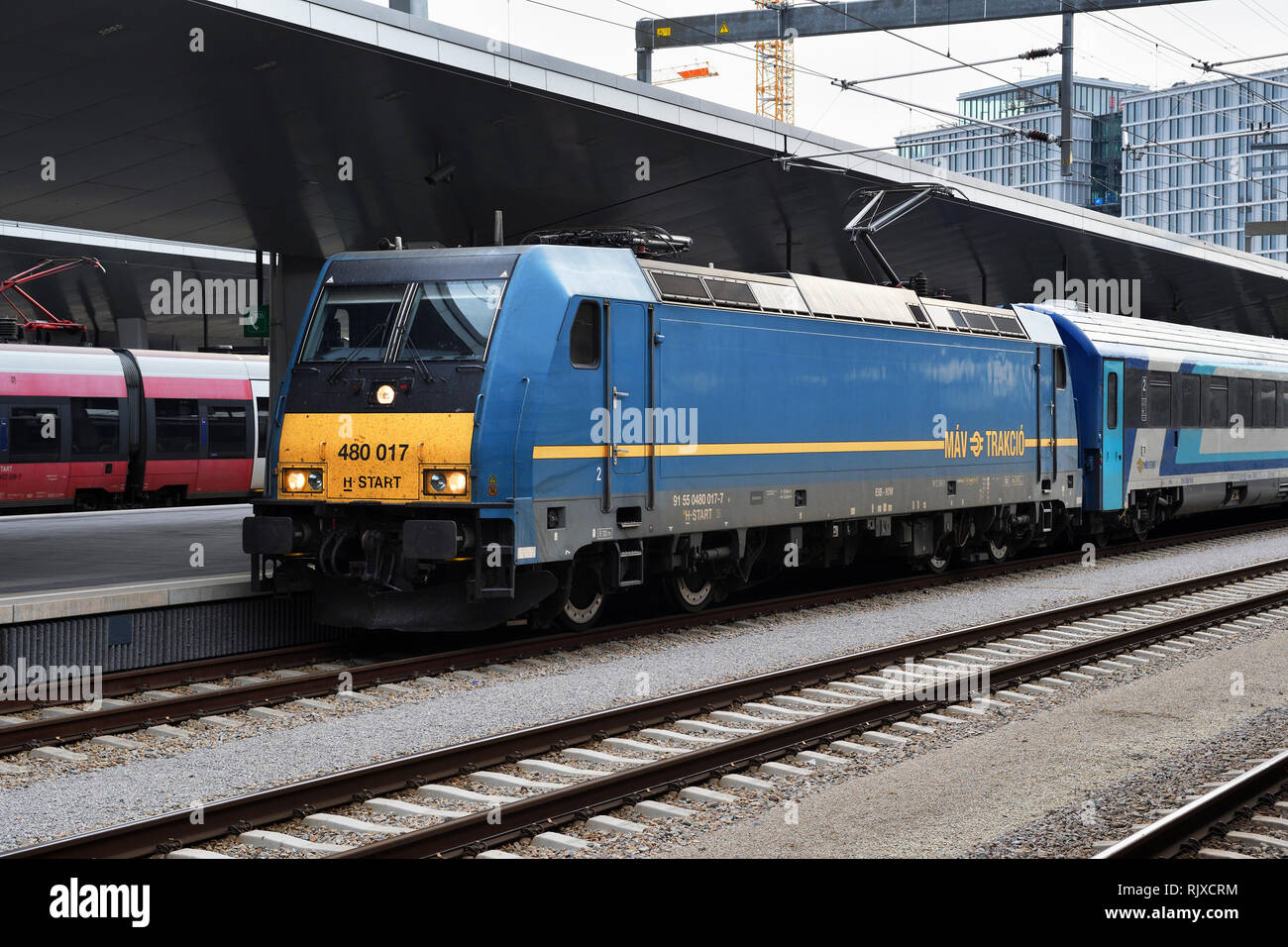 class 480 electric locomotive;vienna main;austria Stock Photo