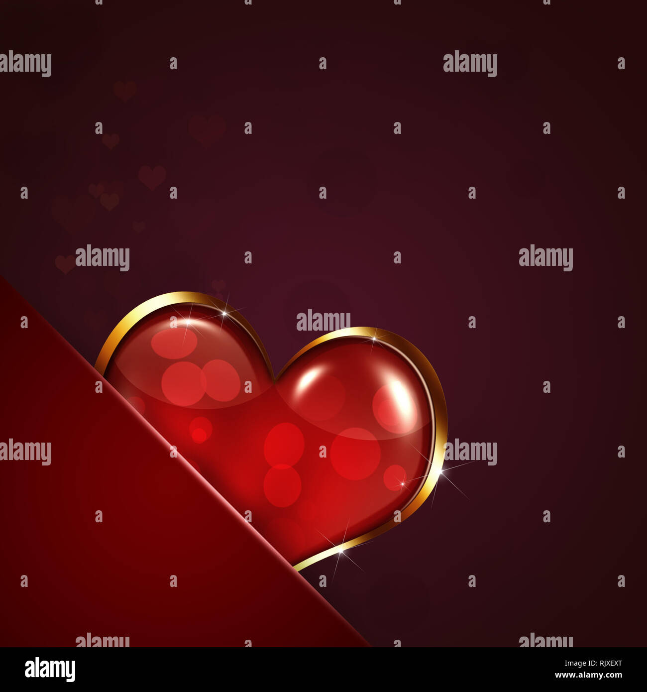 abstract valentine heart red background for gift cards Stock Photo - Alamy