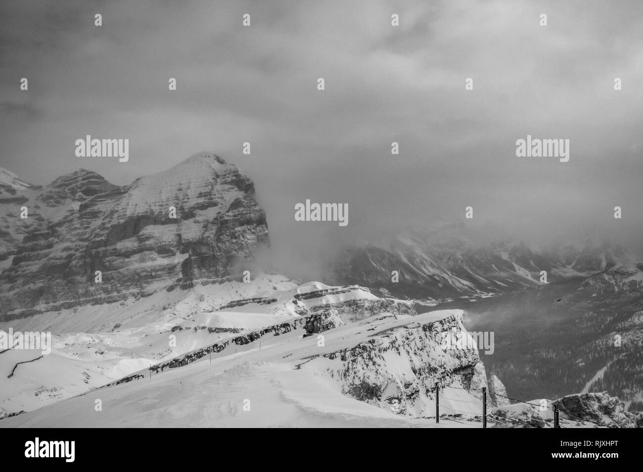 Resort italian alps Black and White Stock Photos & Images - Alamy
