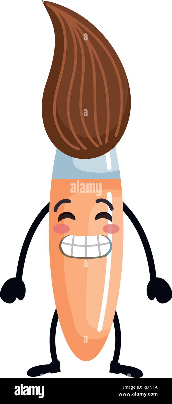 cute paint brush kawaii character Stock Vector Image & Art Alamy