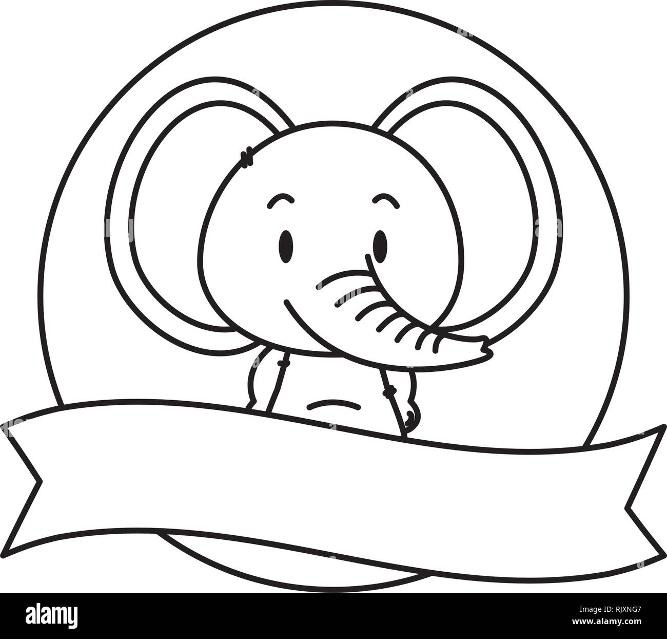 cute little elephant character Stock Vector Image & Art - Alamy