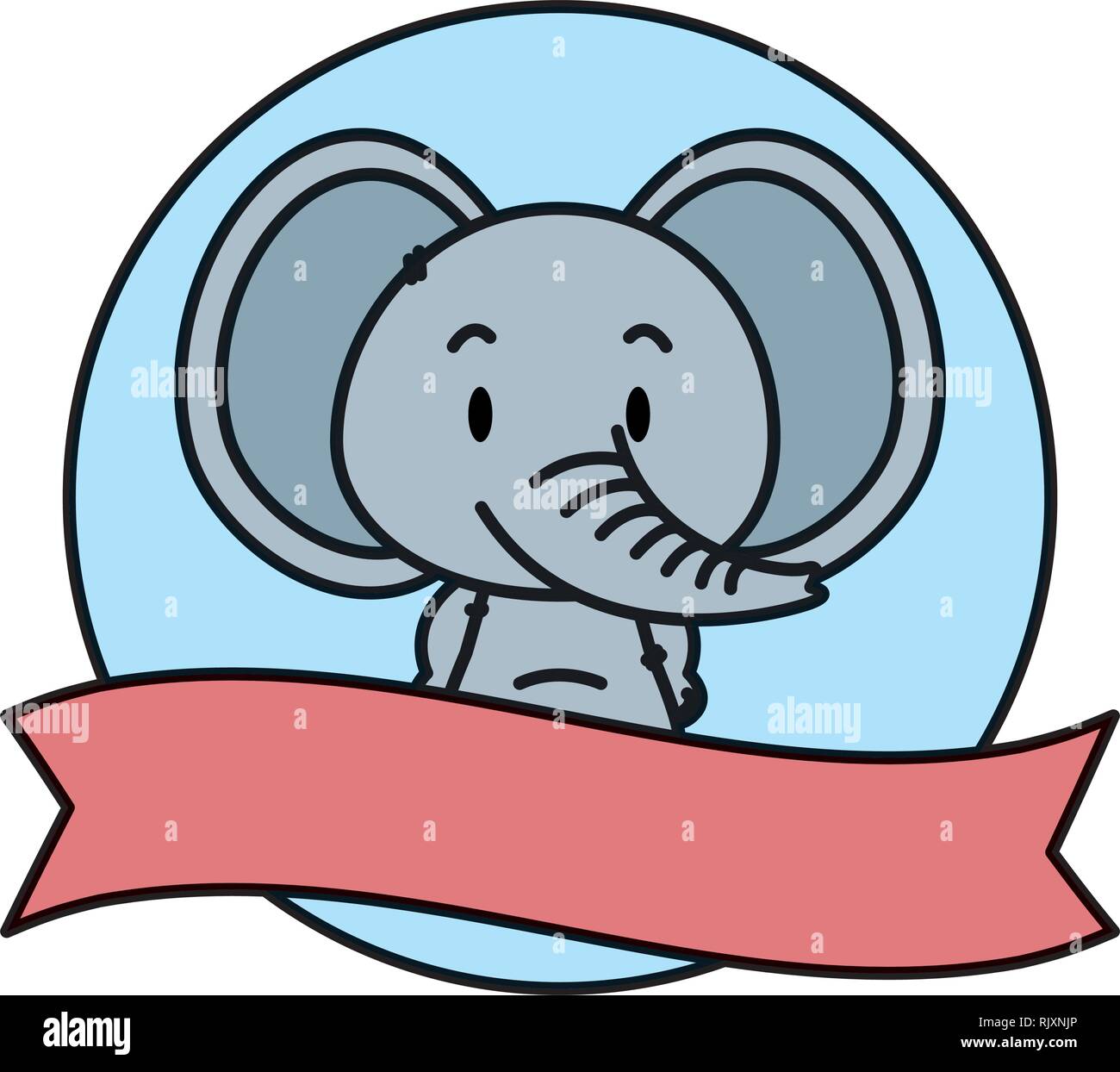 Cute elephants kawaii cartoon vector characters set. Adorable and funny  animal different poses and emotions isolated sticker, patch. Anime baby boy  Stock Vector Image & Art - Alamy