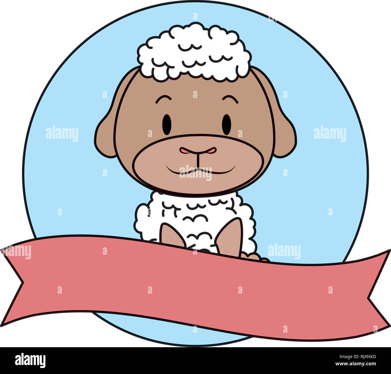 cute little sheep character Stock Vector Image & Art - Alamy